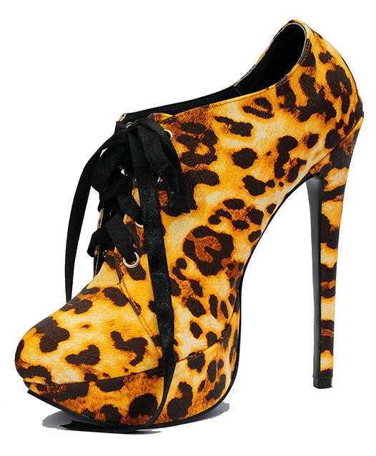 golden leopard serving shoes 5 inches 1
