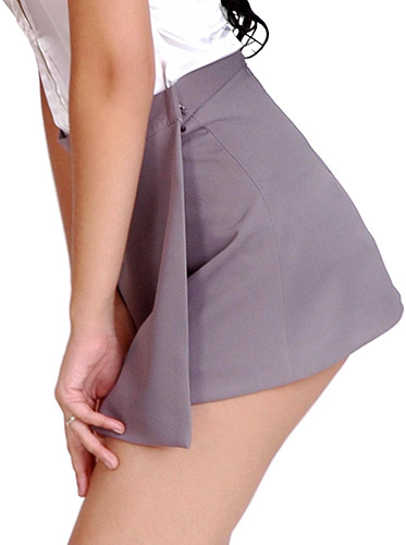 wrap over school mini skirt 2
